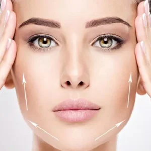 Cheek lift in two areas